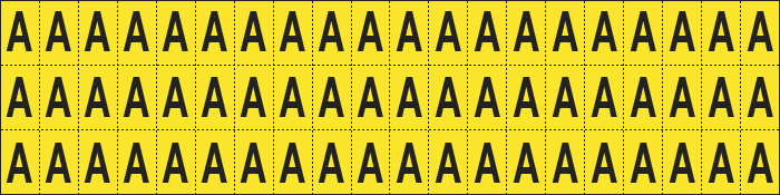 900A - Foglio n.60 etichette adesive G/N lettera A