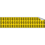 901Q - Foglio n.60 etichette adesive G/N lettera Q