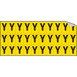 903Y - Foglio n.30 etichette adesive G/N lettera Y