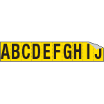 904AJ - Foglio n.10 etichette adesive G/N lett.da A a J