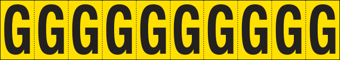 904G - Foglio n.10 etichette adesive G/N lettera G