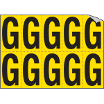 905G - Foglio n.10 etichette adesive G/N lettera G