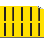 906I - Foglio n.10 etichette adesive G/N lettera I