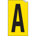 907A - Foglio n.1 etichette adesive G/N lettera A
