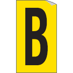 907B - Foglio n.1 etichette adesive G/N lettera B