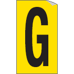 907G - Foglio n.1 etichette adesive G/N lettera G