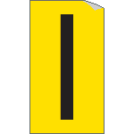 907I - Foglio n.1 etichette adesive G/N lettera I