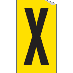 907X - Foglio n.1 etichette adesive G/N lettera X