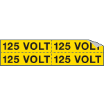 9105B - Foglio n. 4 etichette adesive 125 VOLT