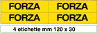 9120B - Foglio n. 4 etichette adesive FORZA