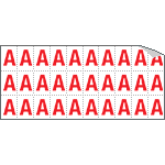 913A - Foglio n.30 etichette adesive B/R lettera A