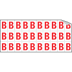 913B - Foglio n.30 etichette adesive B/R lettera B