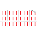 913I - Foglio n.30 etichette adesive B/R lettera I