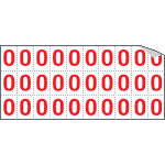 913O - Foglio n.30 etichette adesive B/R lettera O