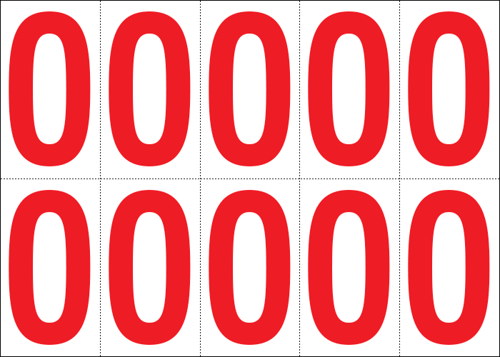 915O - Foglio n.10 etichette adesive B/R lettera O