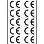 91700A - Foglio n.10 etichette con simbolo CE