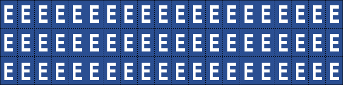 920E - Foglio n.60 etichette adesive B/B lettera E