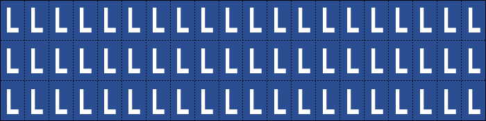 920L - Foglio n.60 etichette adesive B/B lettera L