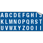 923AZ - Foglio n.30 etichette adesive B/B lettera da A a Z