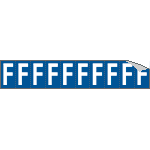 924F - Foglio n.10 etichette adesive B/B lettera F