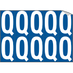 925Q - Foglio n.10 etichette adesive B/B lettera Q