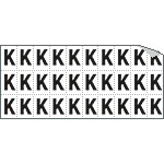 932K - Foglio n.30 etichette adesive B/N lettera K