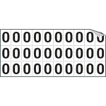 933O - Foglio n.30 etichette adesive B/N lettera O