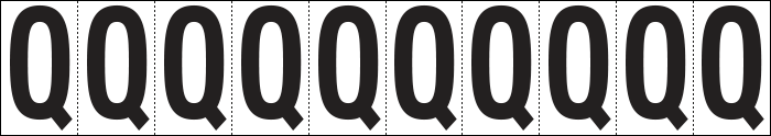 934Q - Foglio n.10 etichette adesive B/N lettera Q