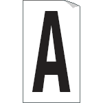 937A - Foglio n.1 etichetta autoadesiva B/N lettera A