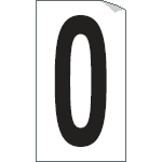 937O - Foglio n.1 etichetta autoadesiva B/N lettera O