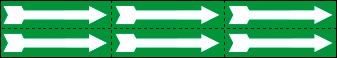 9390CG - Foglio n. 6 etichette adesive verde freccia bianca