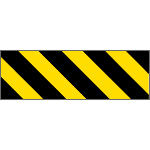 9408P - Pannello autoadesivo righe giallo nere