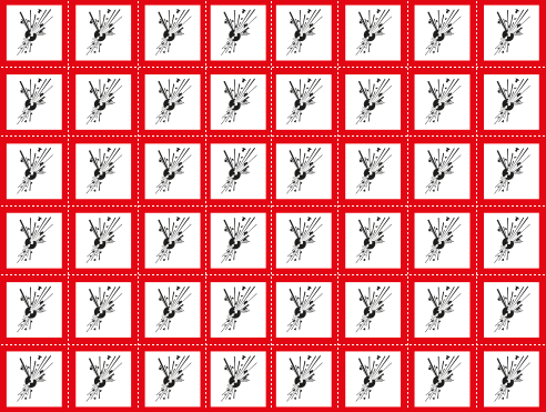 9421D - Foglio n.48 etichette adesive esplosivi