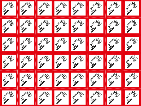 9425D - Foglio n.48 etichette adesive corrosivo