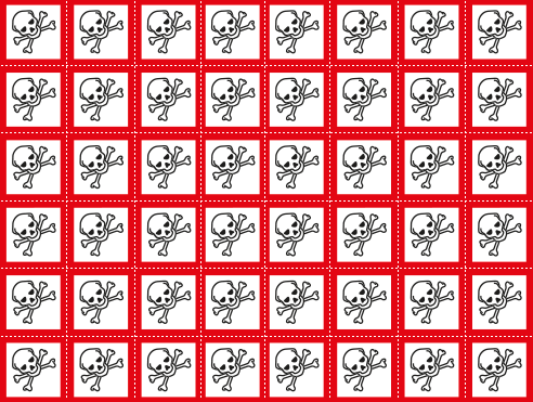 9426D - Foglio n.48 etichette adesive tossico