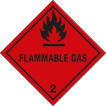 9445J - Etichetta adesiva FLAMMABLE GAS (2)