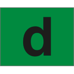 9473G - Etichetta verde c lettera d (circolazione deperibili)