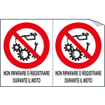 9503A - Foglio n. 2 etichette adesive non riparare o