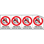 9507B - Foglio n. 4 etichette vietato trasportare persone