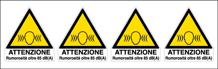 9572B - Foglio n. 4 etichette adesive rumorosita' superiore