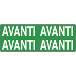 9607BG - Foglio n. 4 etichette adesive fondo verde avanti