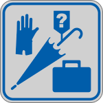 9661B - Etichetta argento simbolo OGGETTI SMARRITI