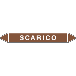 99103B - foglio 5 elichette per tubazioni fondo marrone SCARICO