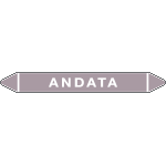99200A - foglio 5 elichette per tubazioni fondo viola ANDATA