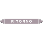 99201A - foglio 5 elichette per tubazioni fondo viola RITORNO