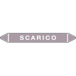 99203B - foglio 5 elichette per tubazioni fondo viola SCARICO