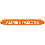 99302B - foglio 5 elichette tubazioni fondo arancione ALIMENTAZIONE