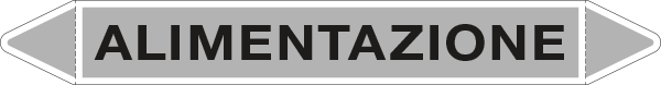 99402A - foglio 5 elichette per tubazioni fondo argento ALIMENTAZIONE
