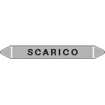 99403B - foglio 5 elichette per tubazioni fondo argento SCARICO