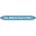 99502A - foglio 5 elichette per tubazioni fondo azzurro ALIMENTAZIONE
